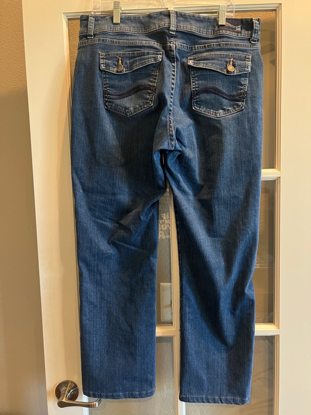 Lee Women's Medium Blue Wide-Leg Jeans - Picture 4 of 8